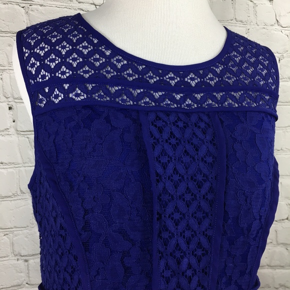 Xhilaration Cobalt Full Bloom Lace Dress - Picture 2 of 6